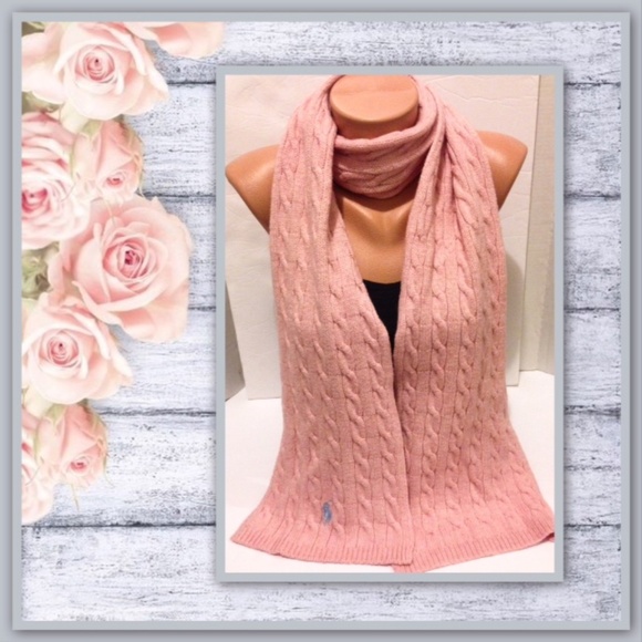 Ralph Lauren Accessories - Pink Ralph Lauren Logo Scarf